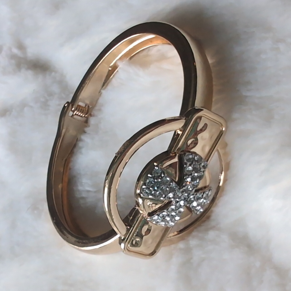 Gold Cross Clamp Bracelet